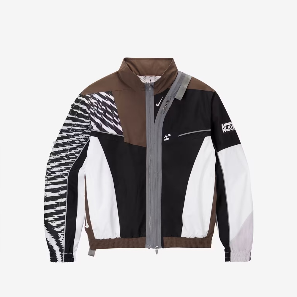 Men’s Nike x ACRONYM Crossover Woven Black and Brown Track Jacket Windbreaker